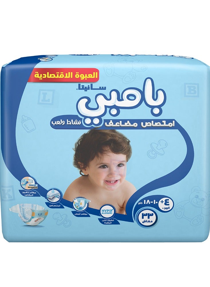 Baby Diapers Value Pack Size 4+10-18 Kg