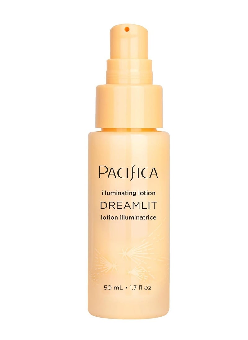 Pacifica Face Moisturizer - Dreamlit Illuminating Vitamin C Face Serum Lotion - Daily Moisturizing Face Cream -Hyaluronic Acid Serum for Face Dry & Dull Skin, Fragrance Free Vegan Dermatologist Tested