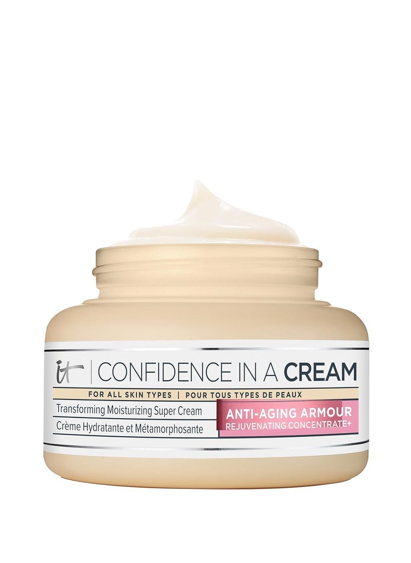 IT Cosmetics Confidence in a Cream Anti Aging Face Moisturizer – Visibly Reduces Fine Lines, Wrinkles & Signs of Aging Skin in 2 Weeks, 48HR Hydration with Hyaluronic Acid, Niacinamide