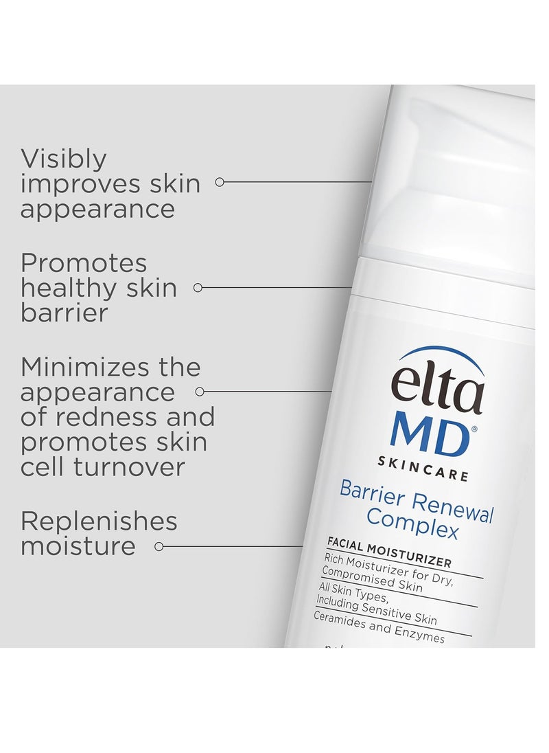 EltaMD Barrier Renewal Complex Face Moisturizer for Dry Skin, Sensitive Skin Moisturizer for Face, 1.7 oz Pump