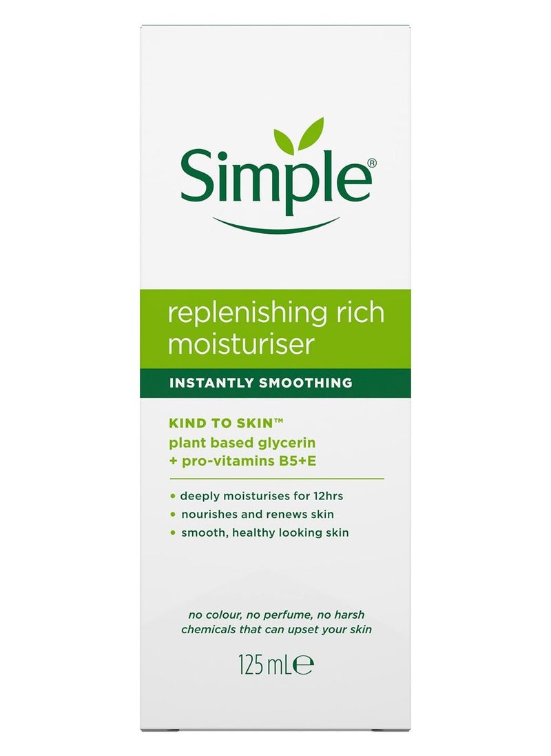 6 x Simple Kind to Skin Replenishing Rich Moisturiser 125ml