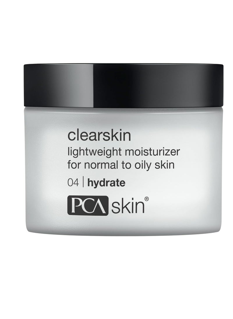 PCA SKIN Clearskin Lightweight Face Moisturizer for Oily Skin, Daily Hydrating Facial Moisturizer for Oily, Acne-Prone, and Sensitive Skin, Quick Absorbing, Reduces Discolorations, 1.7 oz Jar