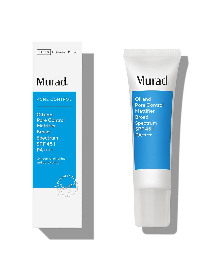 Murad Oil & Pore Reducing Facial Moisturizer - Acne Control Mattifier with Broad Spectrum SPF 45 - Lightweight Face Lotion Backed by Science