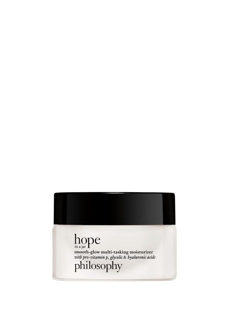 philosophy hope in a jar smooth-glow multi-tasking face moisturizer - with pro-vitamin P, glycolic & hyaluronic acid - provides deep & long-lasting hydration & smoother, radiant skin