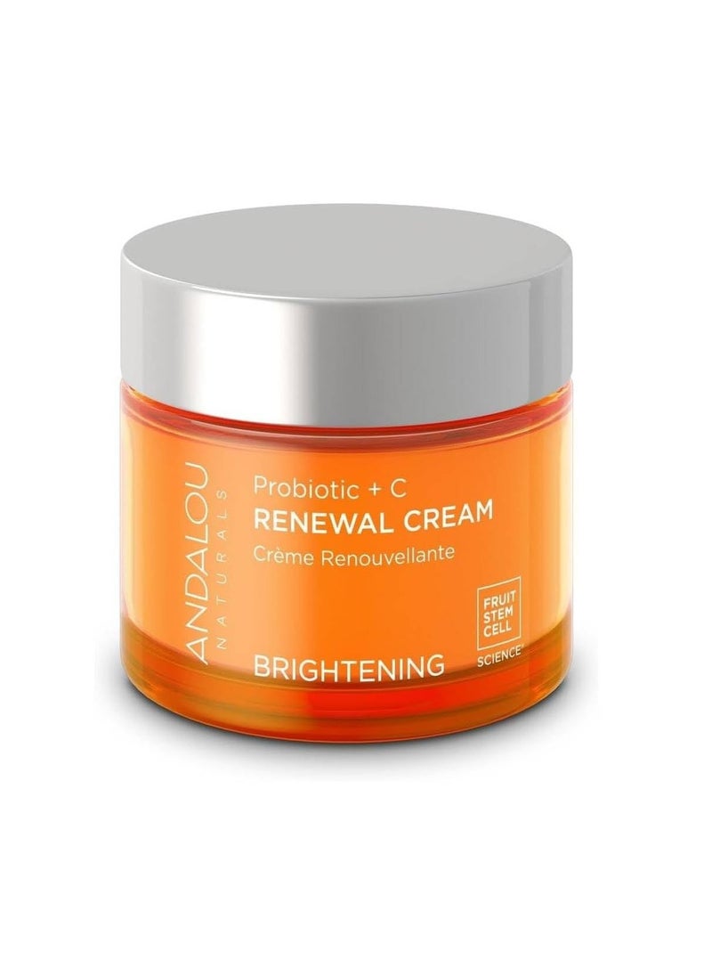 Andalou Naturals Probiotic + C Renewal Cream, Probiotic Plus, C, Ivory, Probiotic Plus C, 1.7 Oz