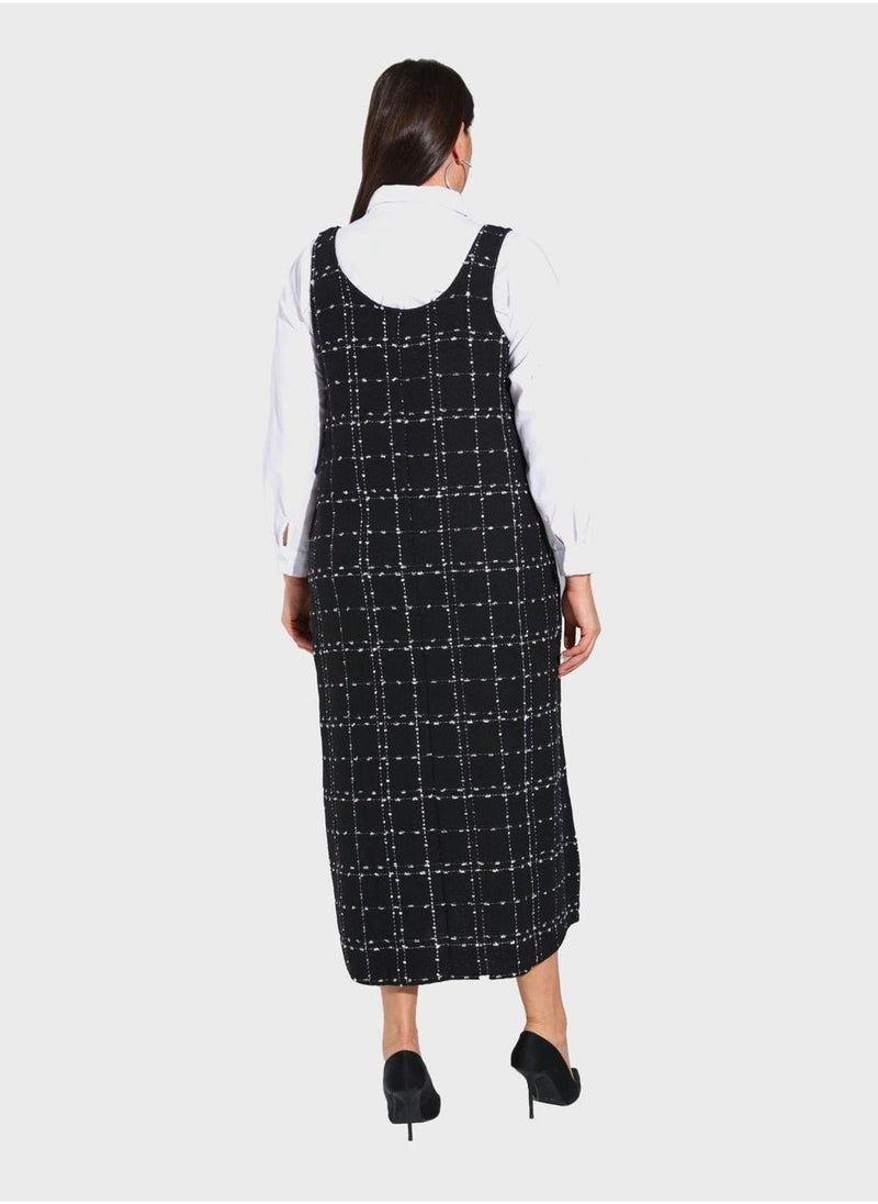 Plaid Midi Dress