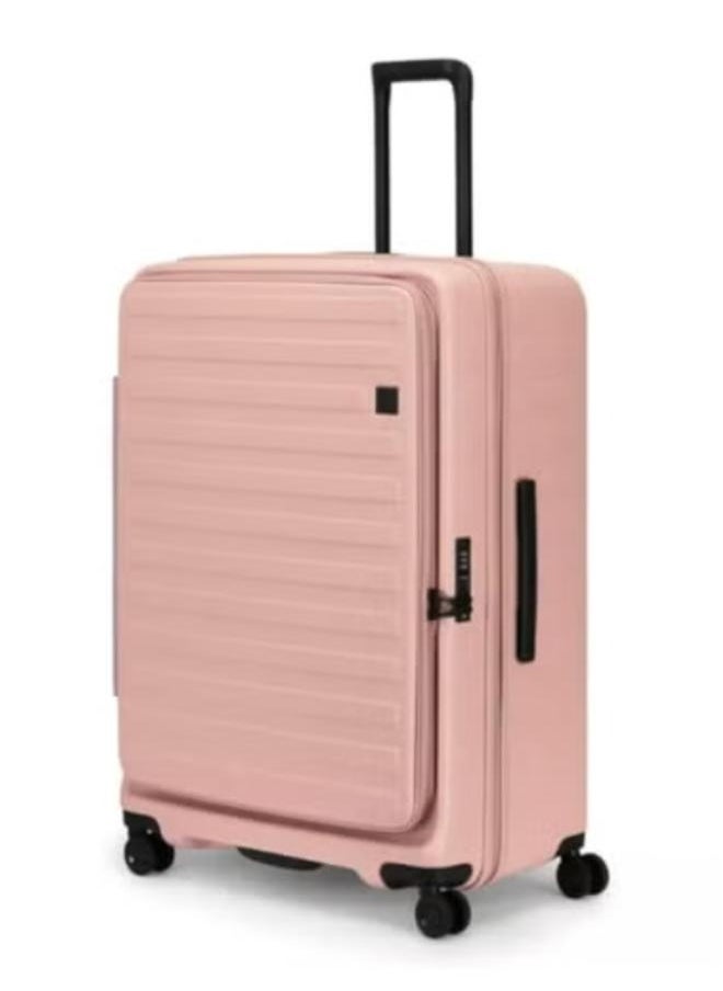 24inch Expandable Large Capacity Checked Luggage Durable Anti-Theft Front Opening Cover Spinning Wheels TSA Lock Approved