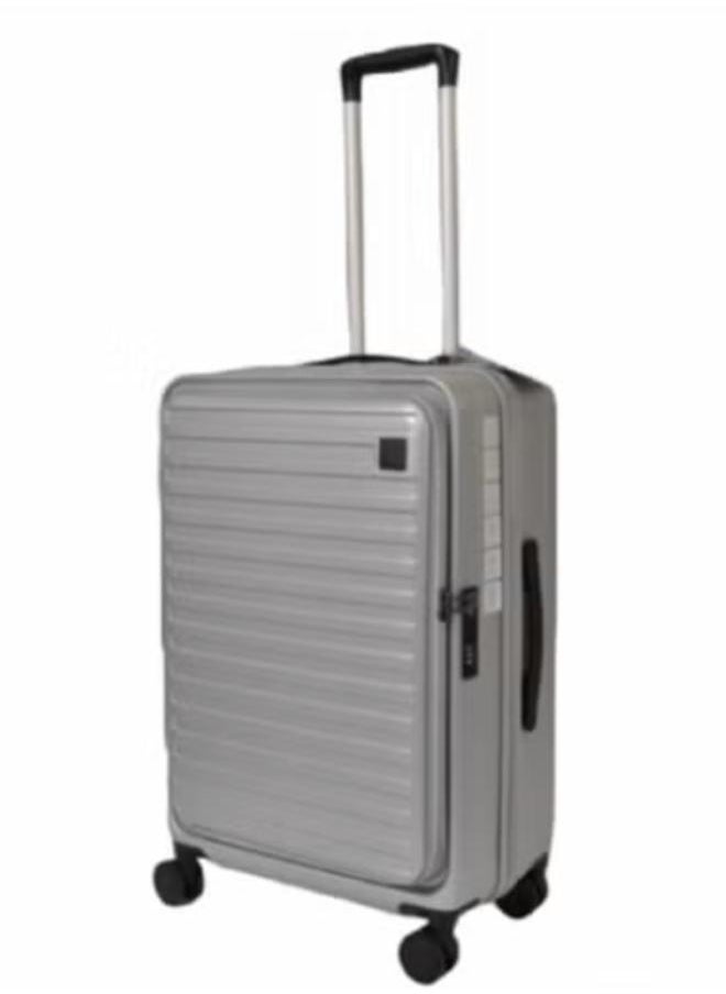 24inch Expandable Large Capacity Checked Luggage Durable Anti-Theft Front Opening Cover Spinning Wheels TSA Lock Approved