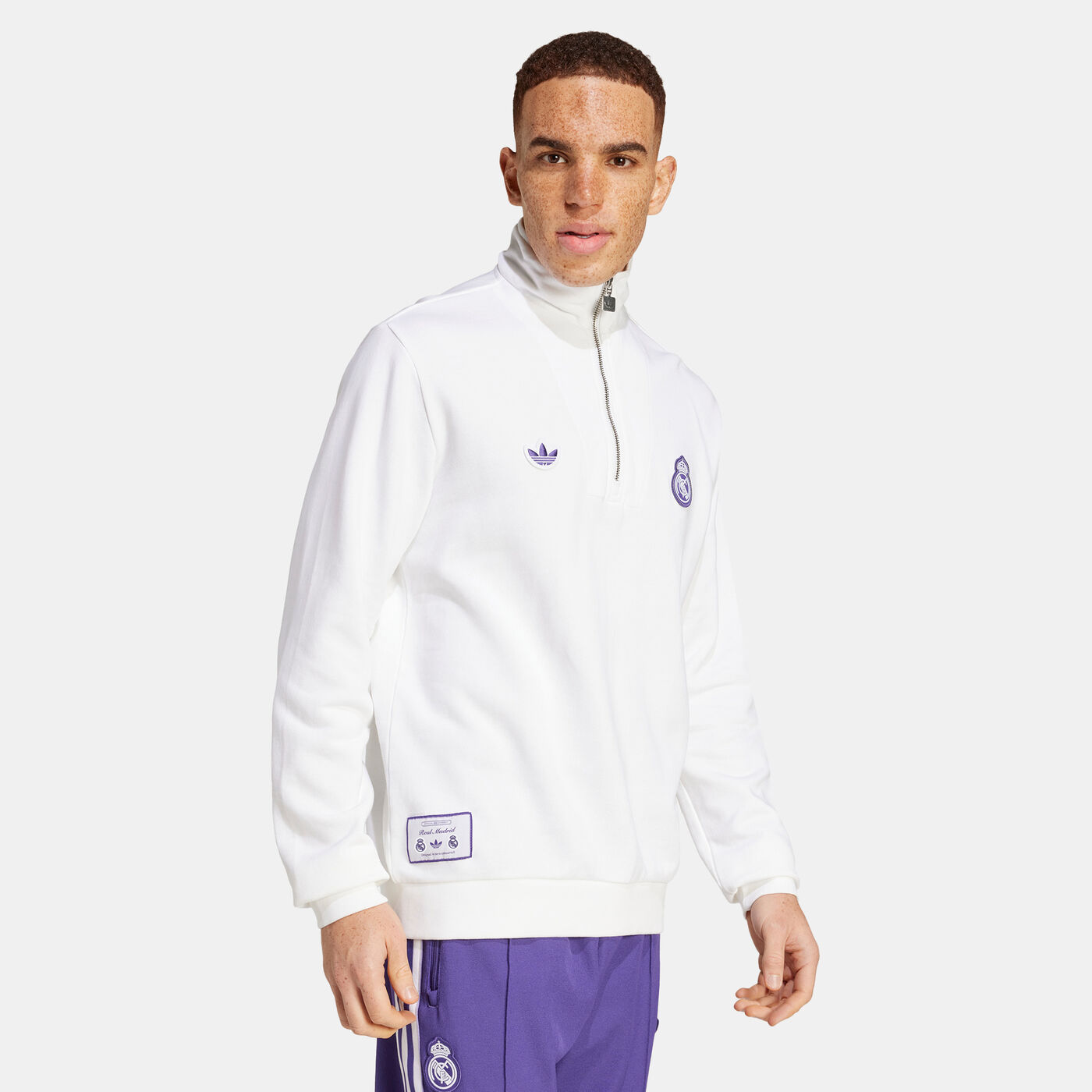 Men's Real Madrid Terrace Icons 1/2-Zip Top