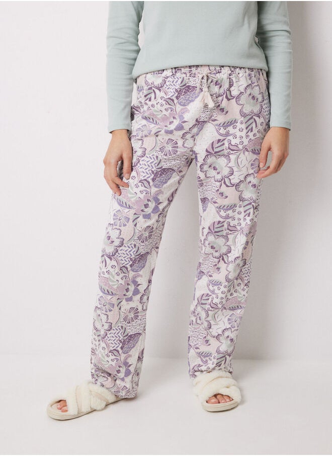 Floral 100% cotton long bottoms