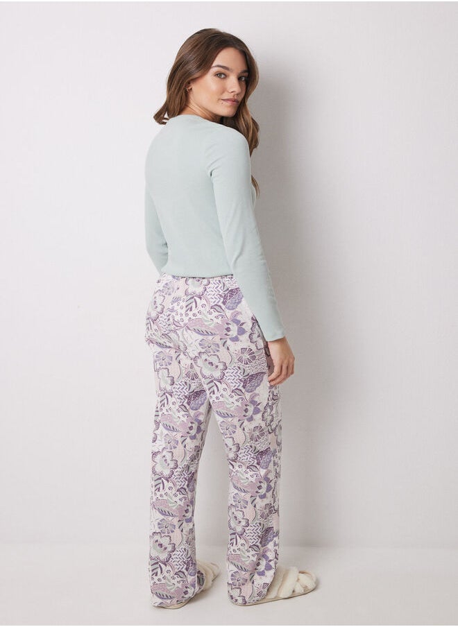 Floral 100% cotton long bottoms