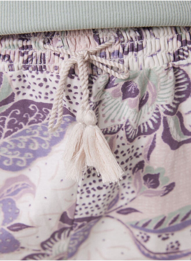 Floral 100% cotton long bottoms