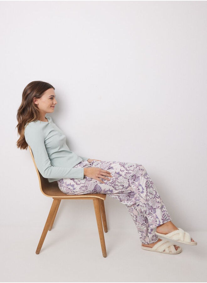Floral 100% cotton long bottoms
