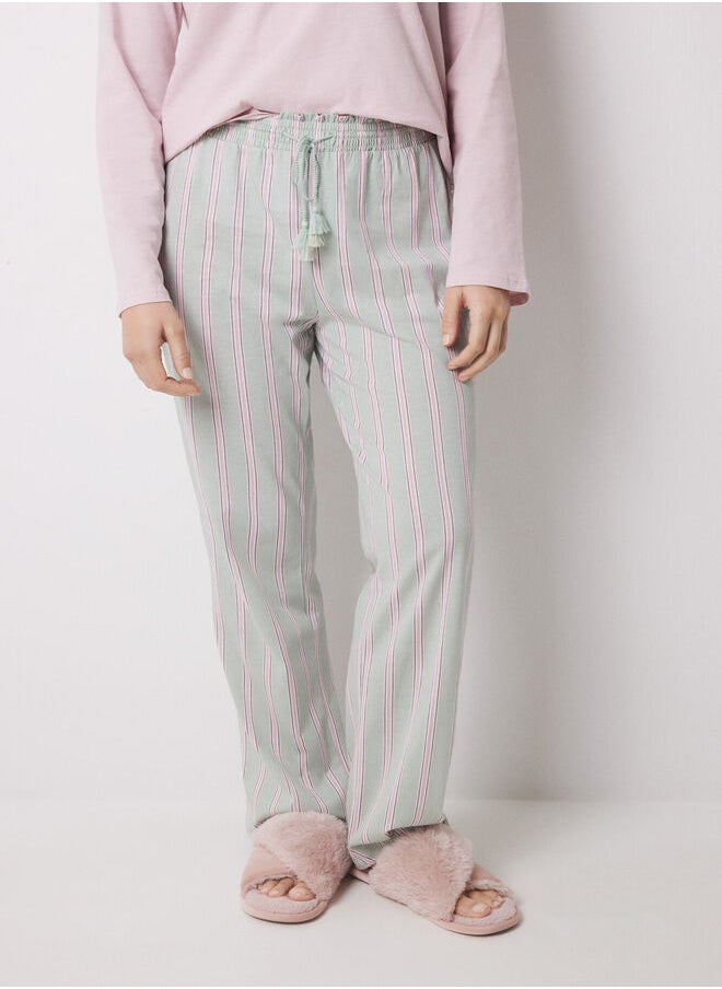 Long pants 100% cotton striped