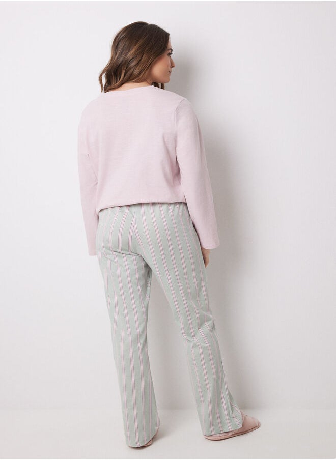 Long pants 100% cotton striped