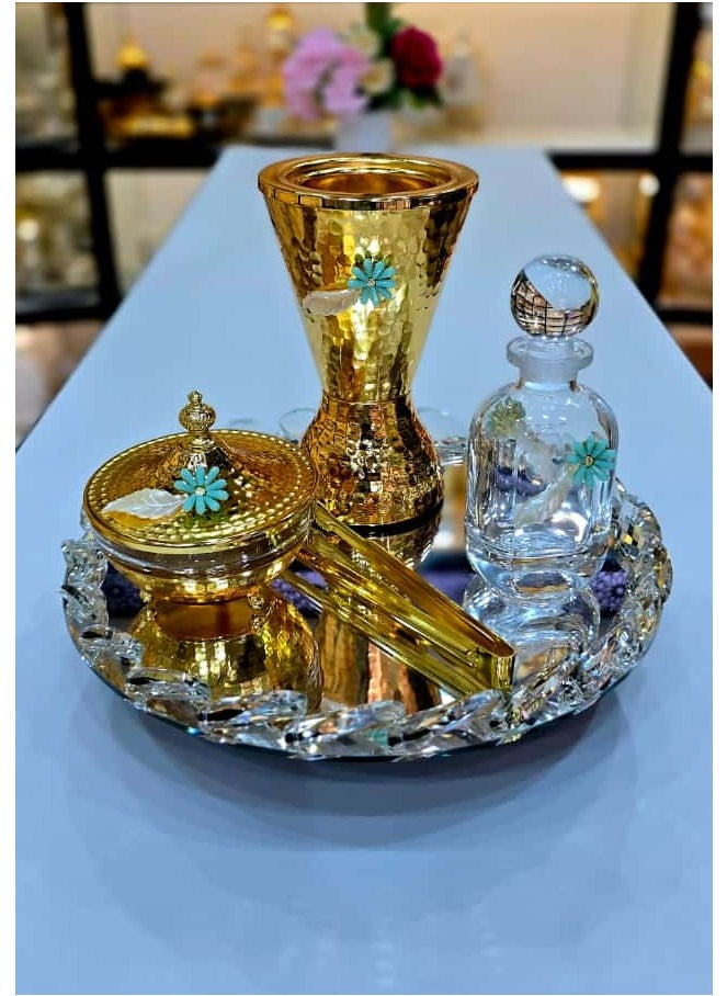 Bakhoor Burner Set Crystal Elegance Ideal Wedding Gift and Home Décor with a Blend of Arabic and English Culture