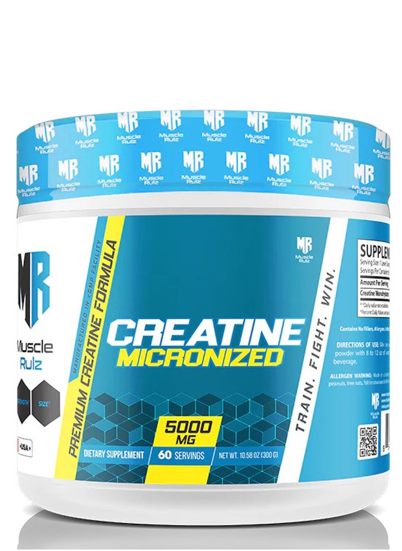 Creatine Micronized 5000mg 300 Grams, Unflavour