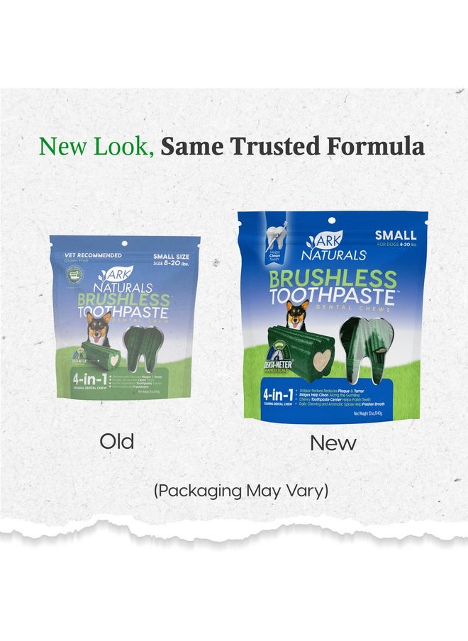 ARK NATURALS Brushless Toothpaste, Small Breed Dog Dental Chews Bundle Pack, Vet Recommended, 2 Pack, Green with White Center (40020)