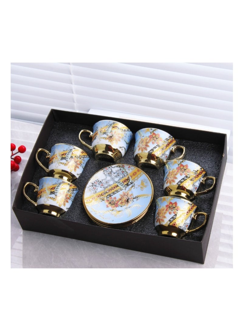 12 Pcs Turkish Coffee Cup Set Tea Cup Set Green Color