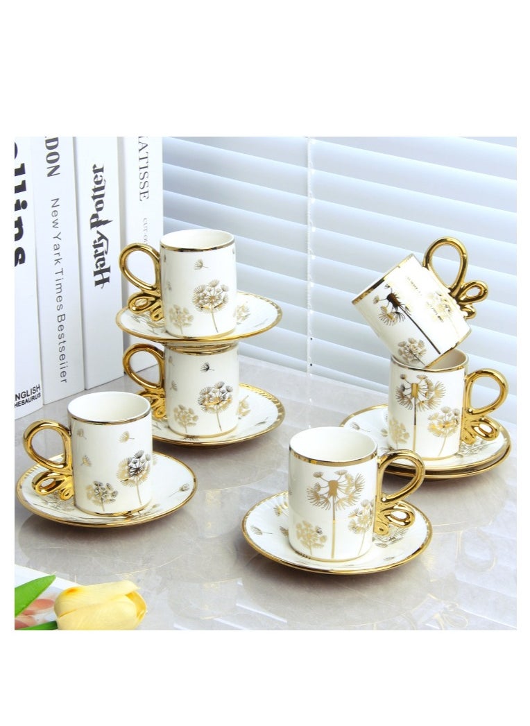 Set Of 6 Turkish Coffee Cup Set Tea Cup Set