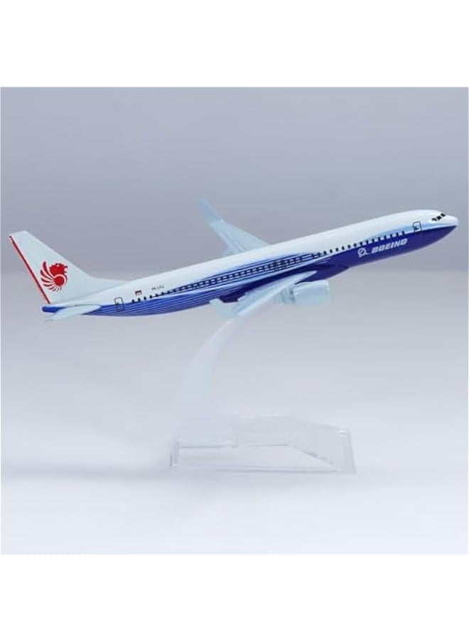 1/246 Boeing 16cm Aircraft Model B737 Blue Lion Air Metal die-Casting Static Collection and Display Gift