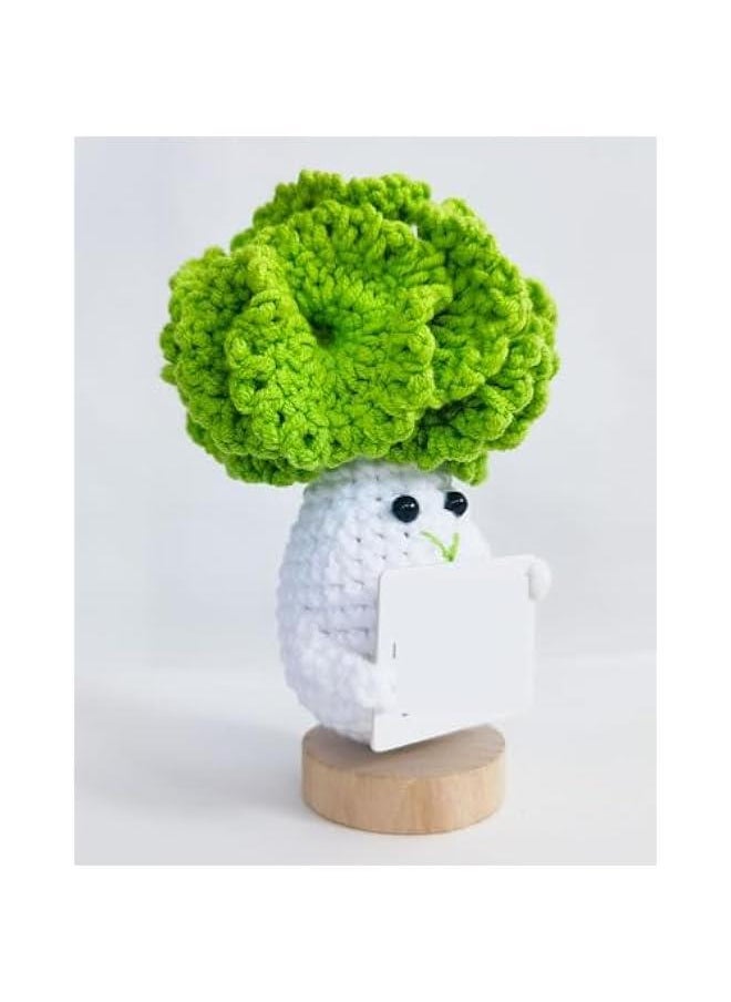 Crochet  Little Cute Cabbage Pickle Ornament, Interesting Cheer Up Gifts for Friends, Decoration Encouragement Products (Green Cabbage)