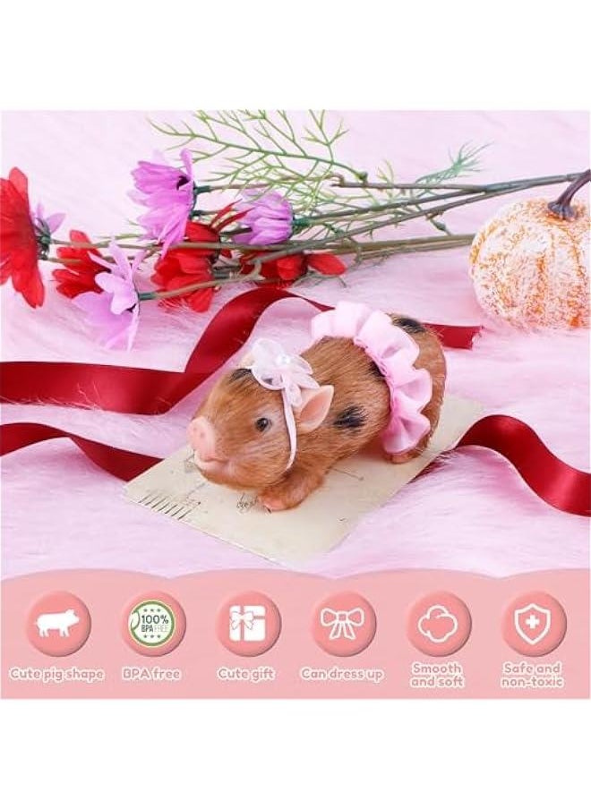 Silicone  Silicone let with Nursing Bottle and Clothing Accessories 5 Inch Lifelike Animal  Doll Cute Realistic Miniature Reborn Interesting Full Silicone Body  Toys (E)