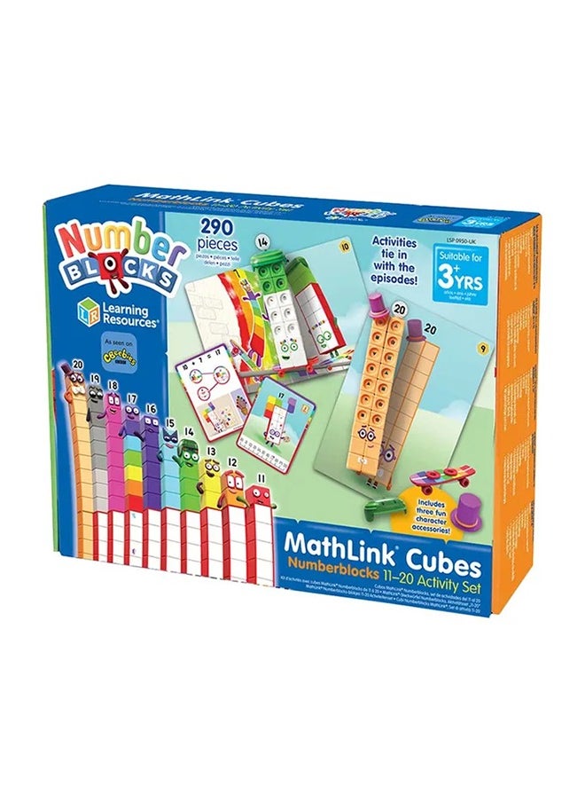 Learning Resources MathLink Cubes Numberblocks 11-20 Activity Set, 30 Numberblocks Activities Linked to TV Episodes, 155 Numberblocks MathLink Cubes & More, Ages 3+
