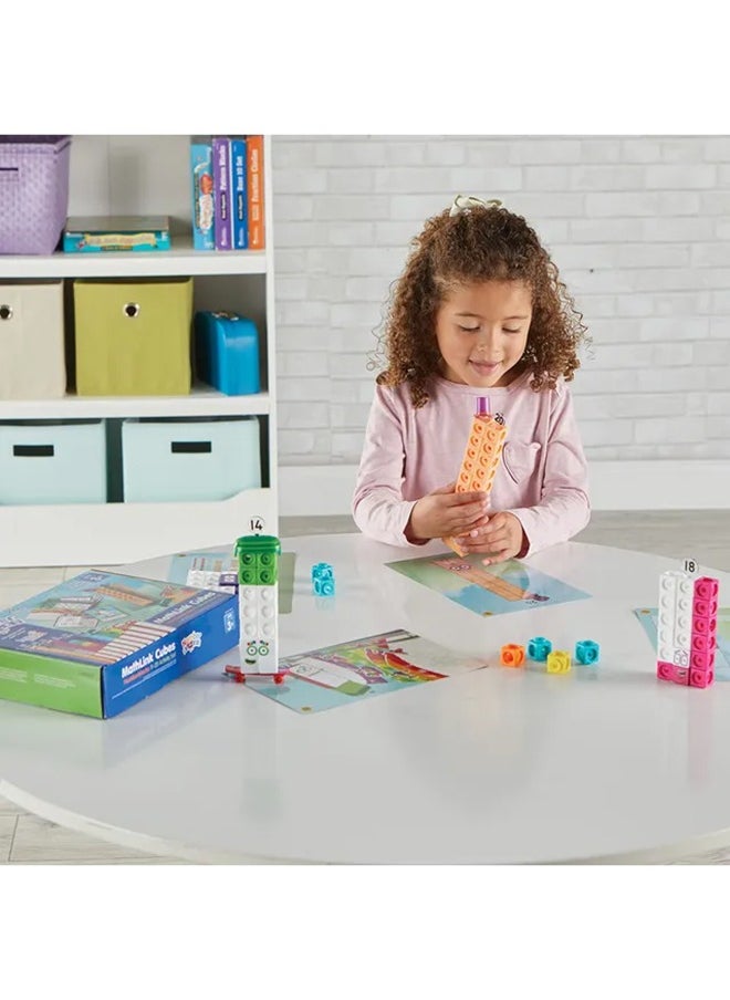 Learning Resources MathLink Cubes Numberblocks 11-20 Activity Set, 30 Numberblocks Activities Linked to TV Episodes, 155 Numberblocks MathLink Cubes & More, Ages 3+