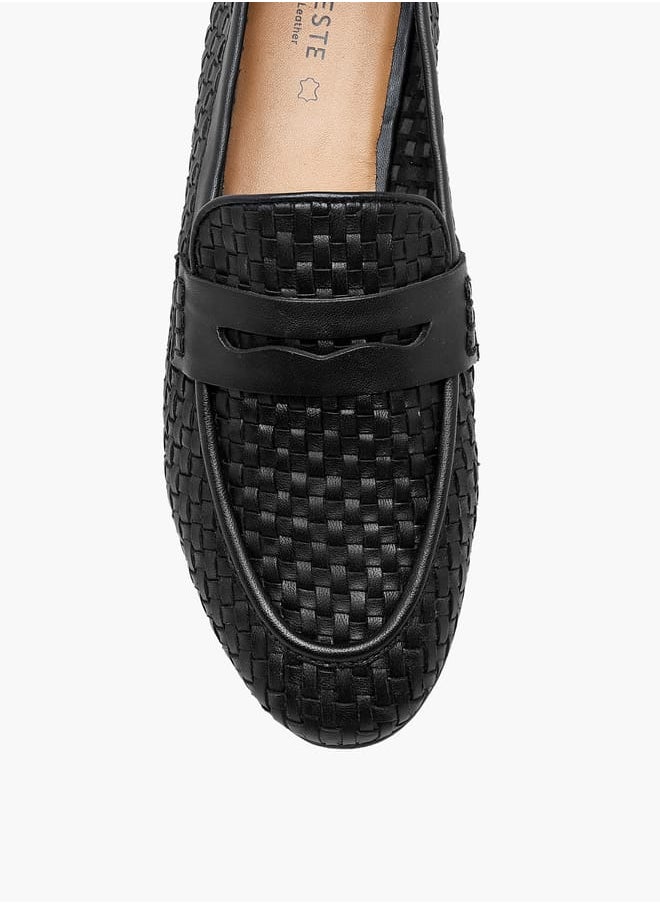Women's Textured Slip-On Loafers