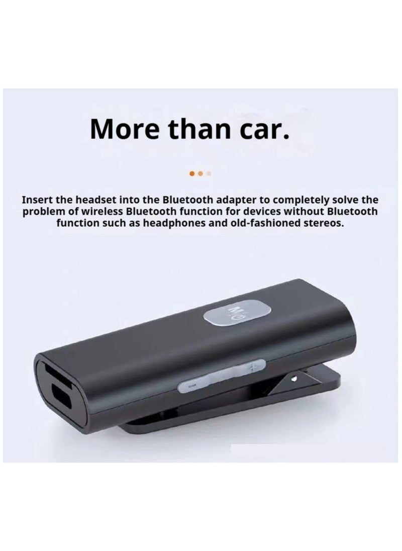 Bluetooth Receiver with Lossless Audio supports TF card hands free calling and converts wired devices to Bluetooth Compatible with car audio systems for a seamless wireless experience