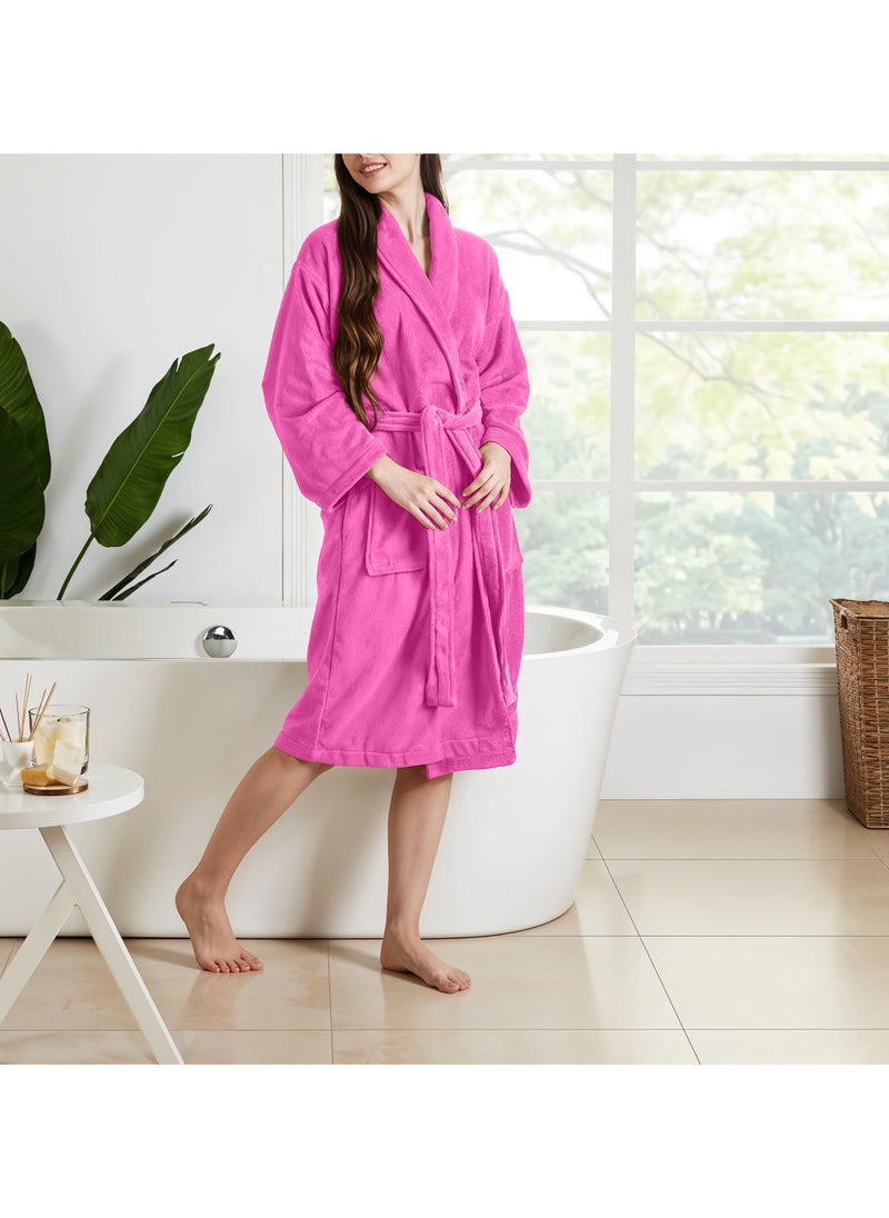 Cotton Plain Bathrobe Aatshi pink