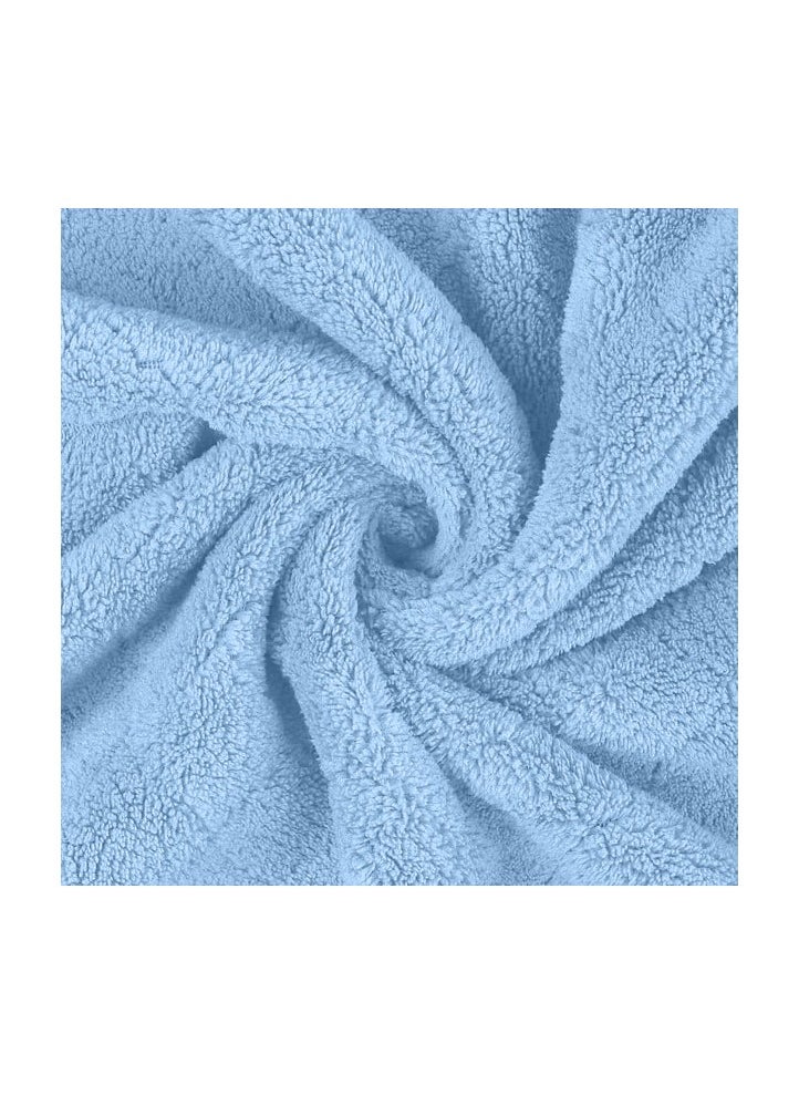 Cotton Plain Bathrobe Sky Blue