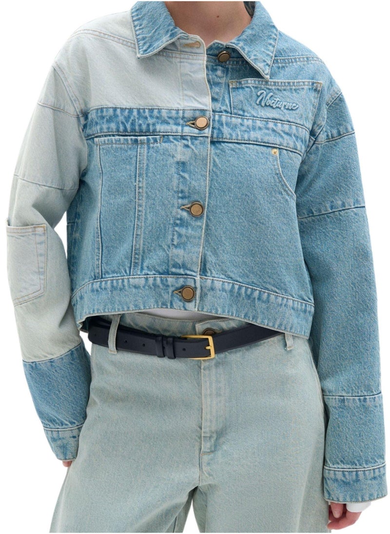 Block Color Jean Jacket