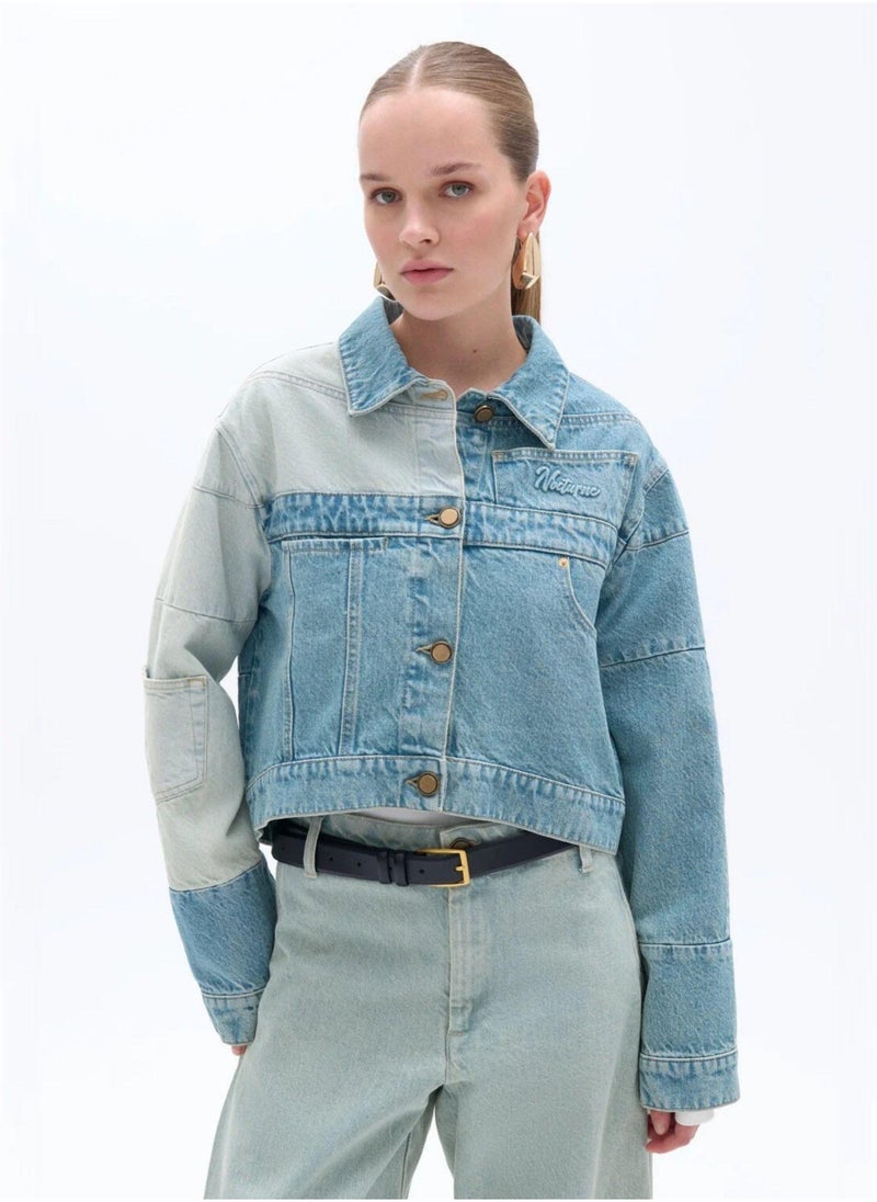 Block Color Jean Jacket