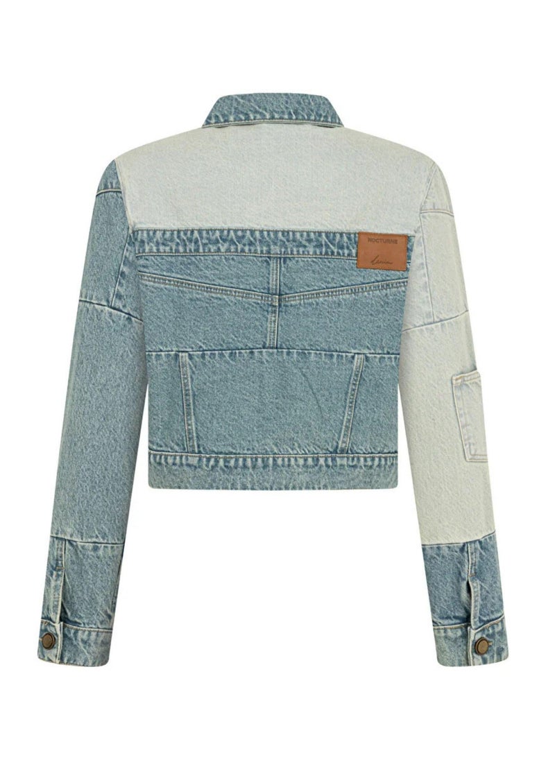 Block Color Jean Jacket
