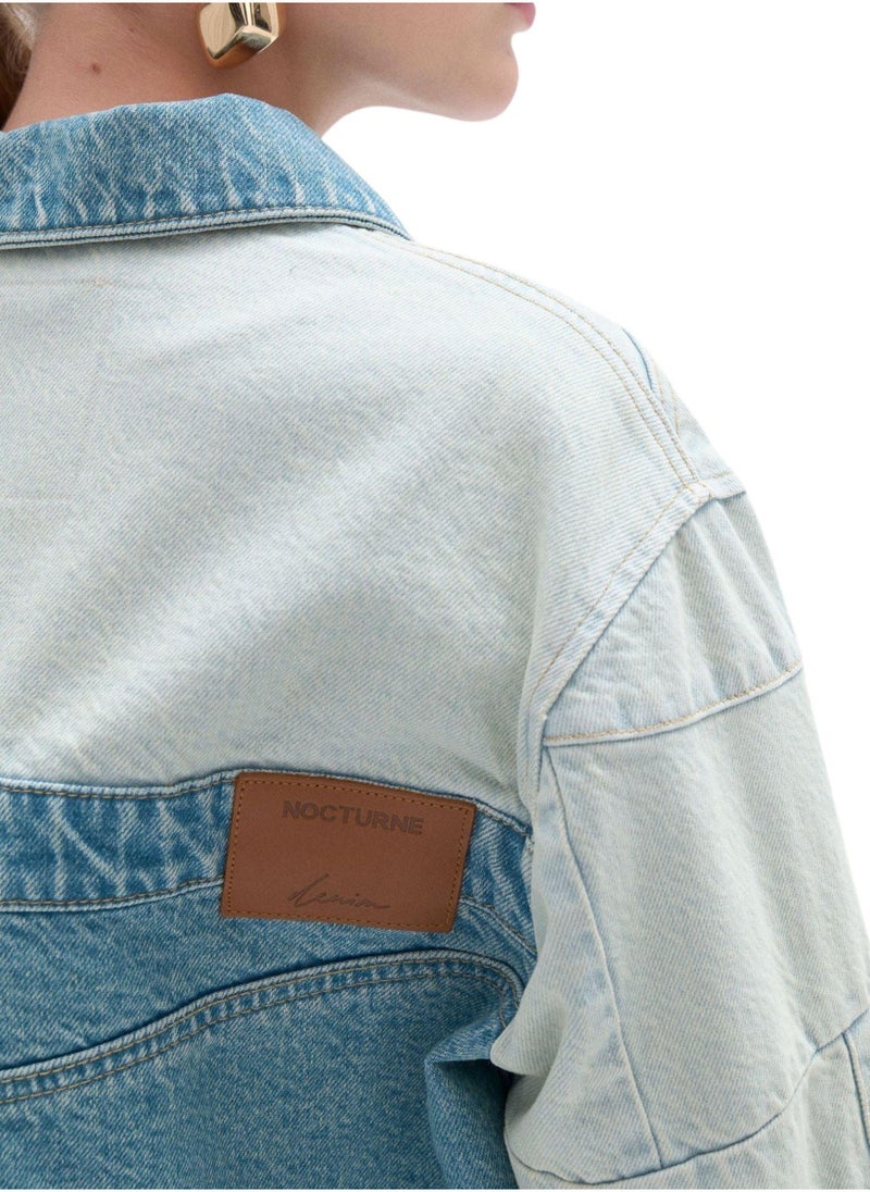 Block Color Jean Jacket