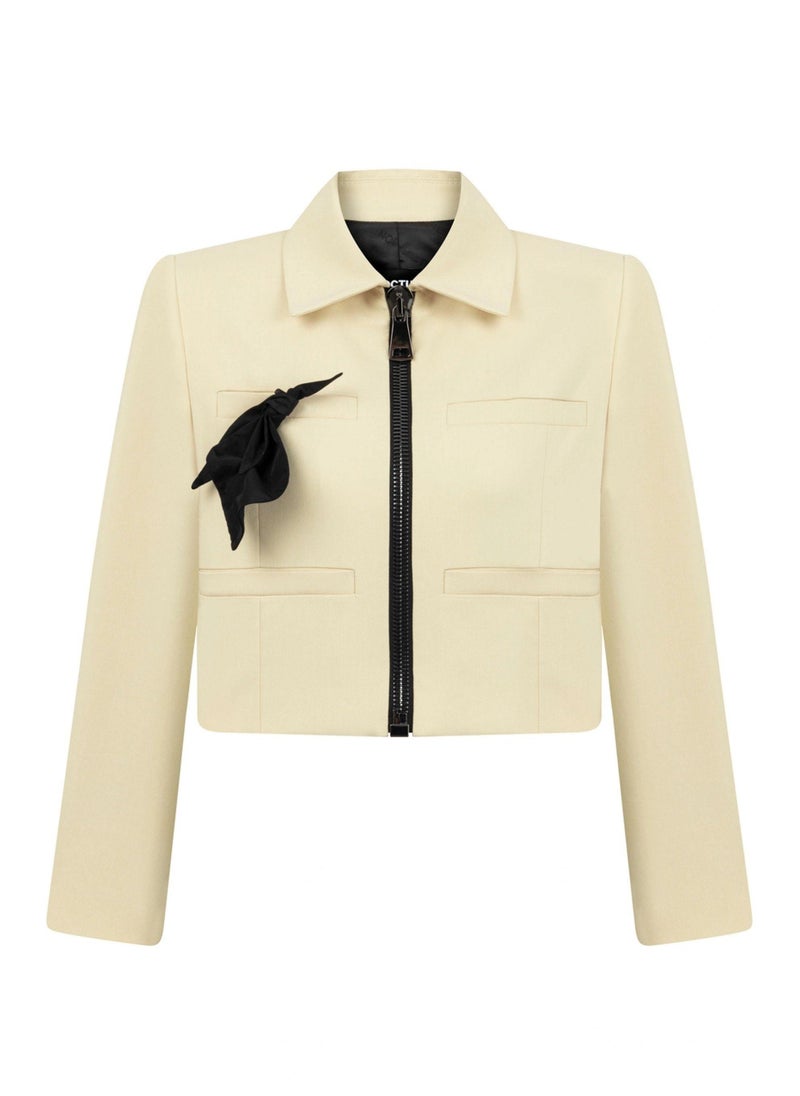 Taffeta Detailed Padded Jacket