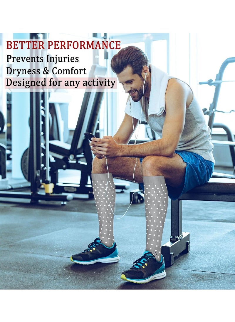 Blood Circulation Compression Socks For Men And Women (8 Pairs), The Best Support For Sports, Running And Hiking（XL）