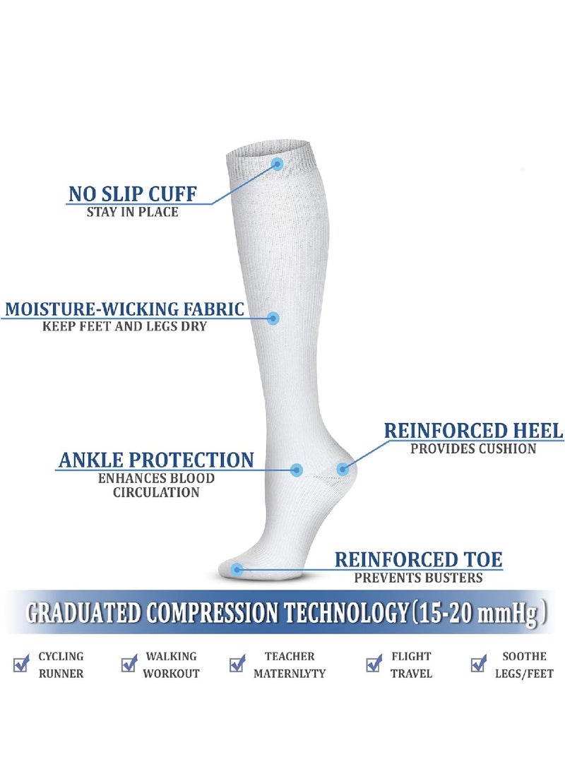 Blood Circulation Compression Socks For Men And Women (8 Pairs), The Best Support For Sports, Running And Hiking