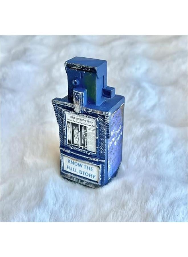 Miniature American Payphone in 1:12 Scale, Mini Vintage Style Phone Booth Mailbox Model Decoration, Suitable for Collection and Scene Building Mini Dollhouse Furniture Accessories (Newspaper Box A)