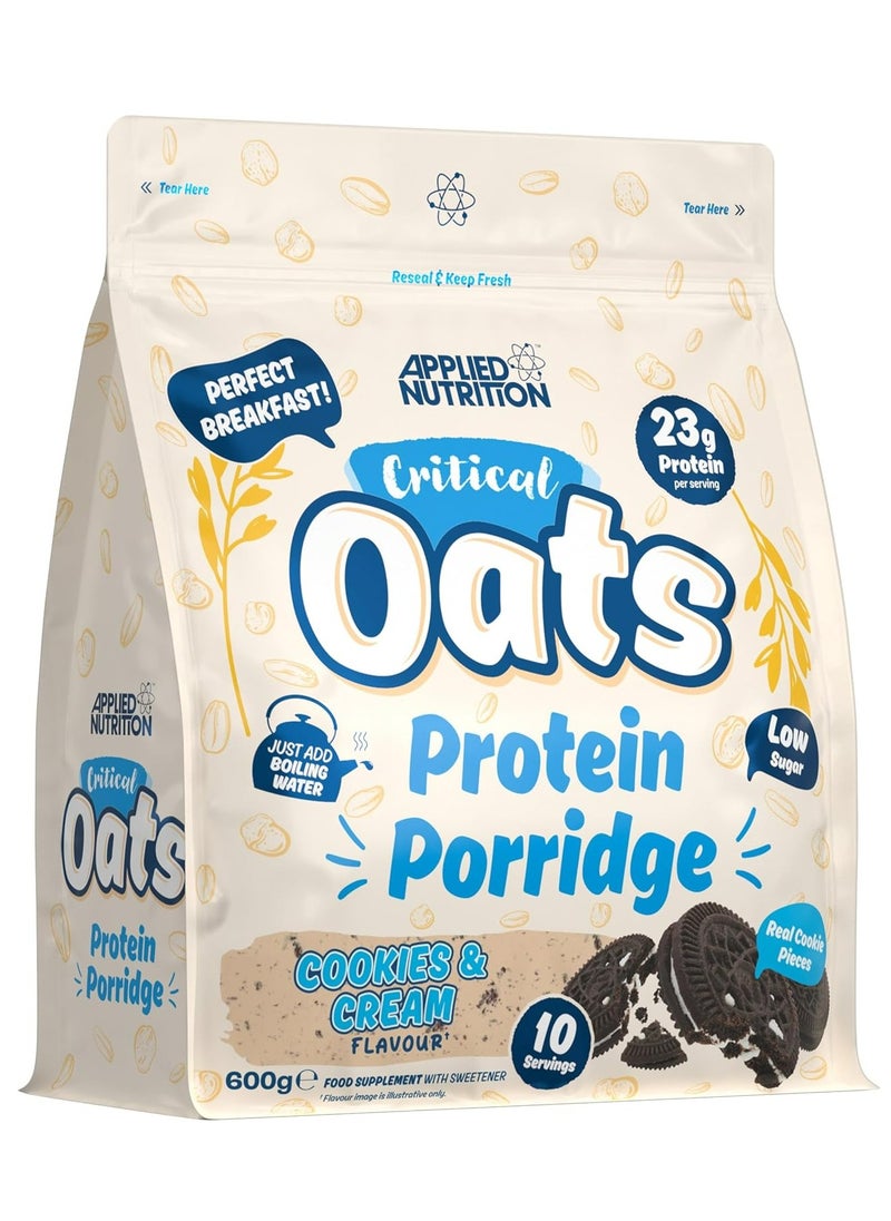 Critical Oats Protein Porridge – 600g Cookies & Cream  Flavour, High-Protein Breakfast, Supports Muscle Growth & Recovery