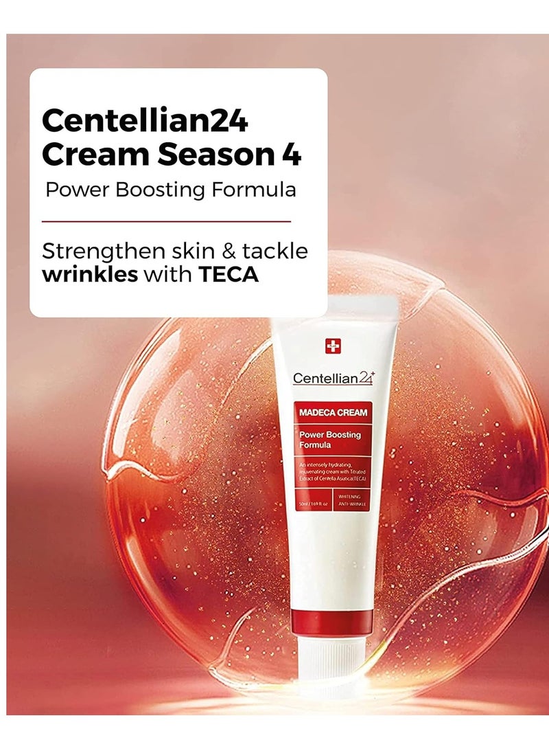 CENTELLIAN 24 Madeca Cream (Season 4, 1.7+1.7fl oz) - Centella Moisturizer for Face, Korean Skin Care. Dry, Sensitive Skin. TECA, Centella Asiatica, Madecassoside