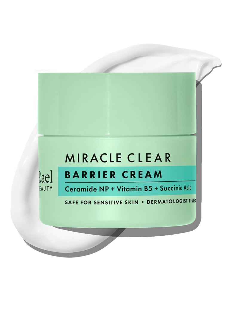 Rael Face Moisturizer, Miracle Clear Barrier Cream, Lightweight Hydration for Oily and Acne Prone, with Succinic Acid, Hydrating Vitamin B5, Vegan, Korean Skin Care (1.8 fl oz)