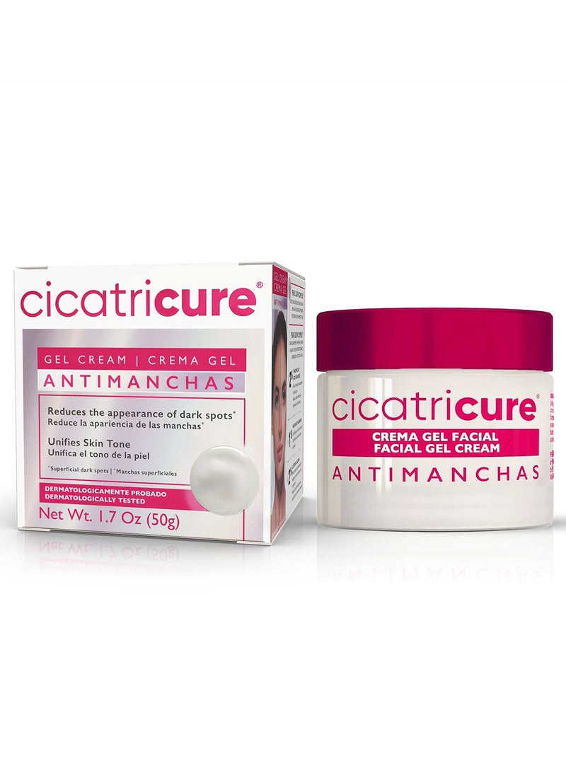 Cicatricure Face Moisturizer, Antimanchas Brightening Moisturizing Gel Cream, Reduces Dark Spots, Patches and Boosts Skin Glow + Natural Radiance, 1.7 Ounces