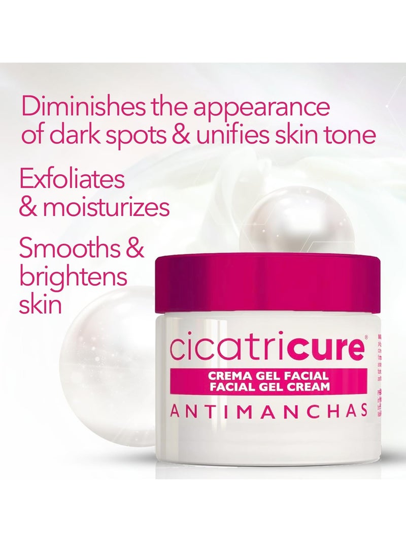 Cicatricure Face Moisturizer, Antimanchas Brightening Moisturizing Gel Cream, Reduces Dark Spots, Patches and Boosts Skin Glow + Natural Radiance, 1.7 Ounces