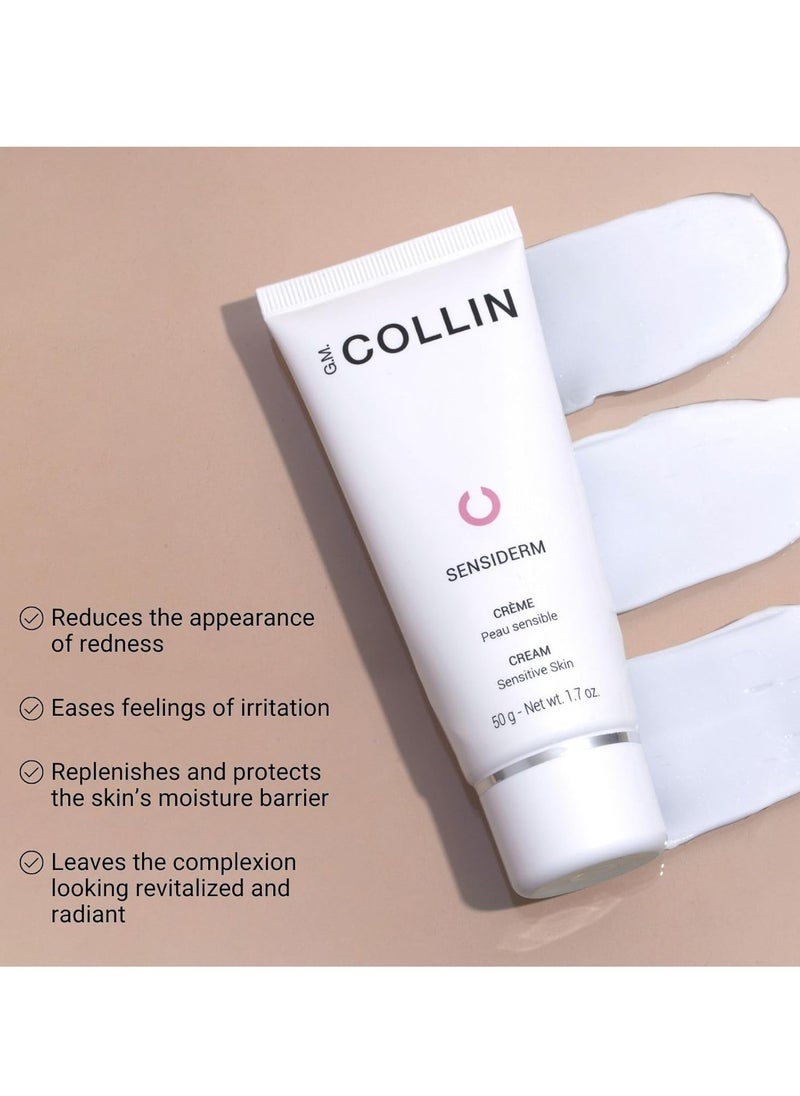 G.M. COLLIN Sensiderm Cream | Daily Face Moisturizer for Sensitive Skin | Hydrating Lotion to Help Reduce the Appearance of Redness