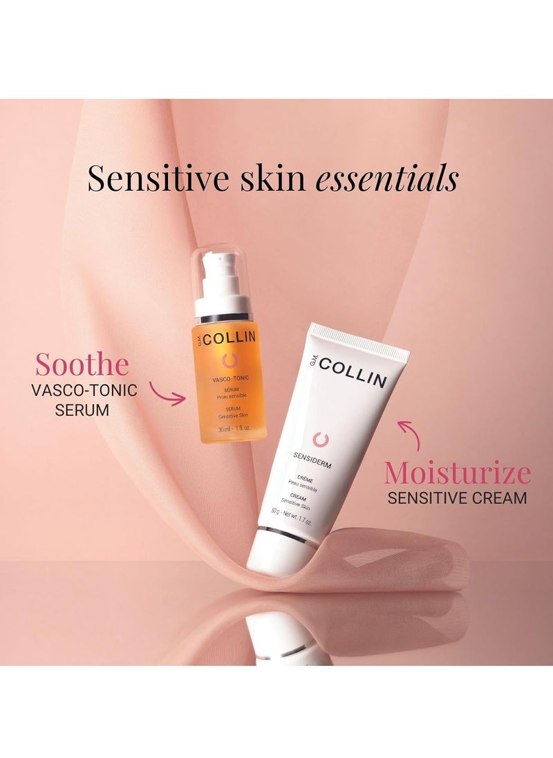 G.M. COLLIN Sensiderm Cream | Daily Face Moisturizer for Sensitive Skin | Hydrating Lotion to Help Reduce the Appearance of Redness