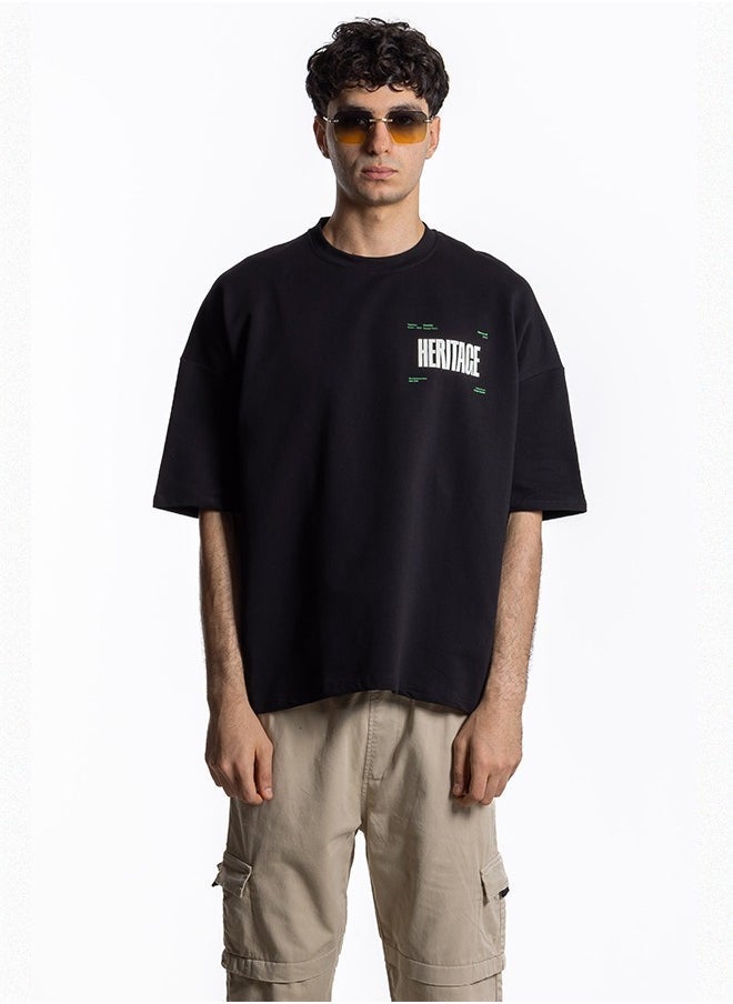 MIDWEIGHT SLOGAN PRINT T-SHIRT