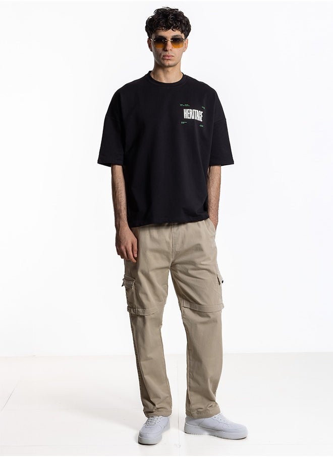 MIDWEIGHT SLOGAN PRINT T-SHIRT